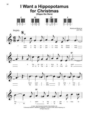 i want a hippopotamus for christmas piano sheet music How does the whimsical request for a hippopotamus as a Christmas gift reflect broader societal values and expectations?